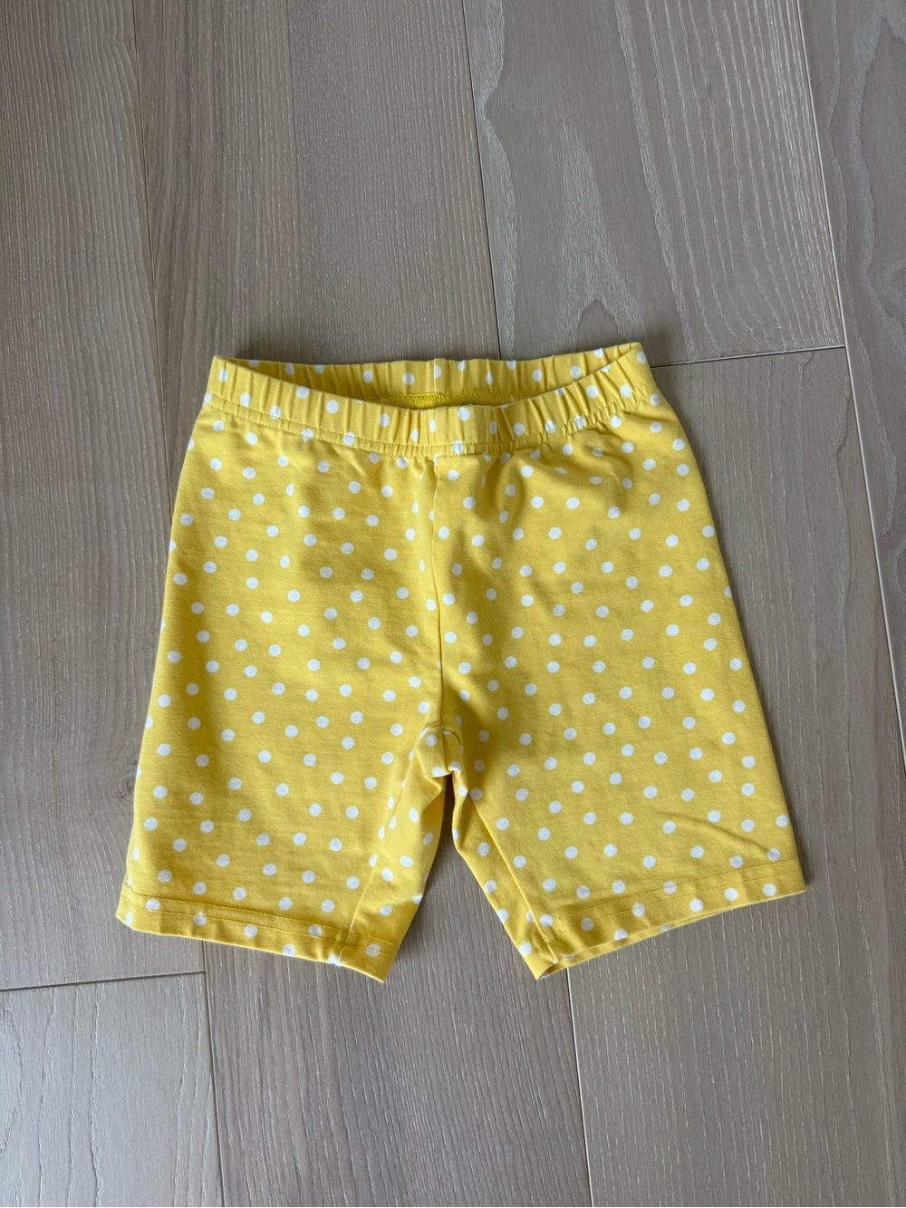 Hanna Andersson Yellow with White Polka Dot Leggings